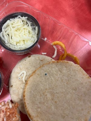 A moldy Pizza Munchable is pictured here. A junior student at the school said they were served this meal on Tuesday, Sept. 10.